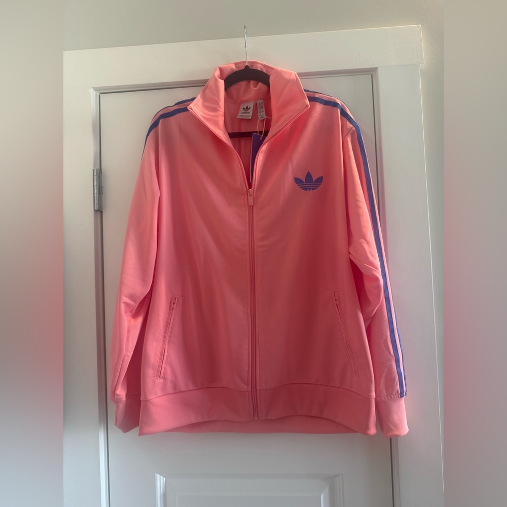 Adidas Women's Pink Track Jacket (XL)